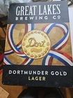 Vintage Great Lakes Brewing Dortmunder Gold  Lager Metal Beer Sign 18" x 24"