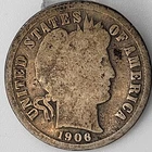 1906 P Philadelphia Mint Barber Dime