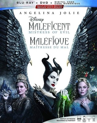 Maleficent Mistress Of Evil (Blu-Ray/DVD, 2020)  With Slipcover FRENCH INCLUDED