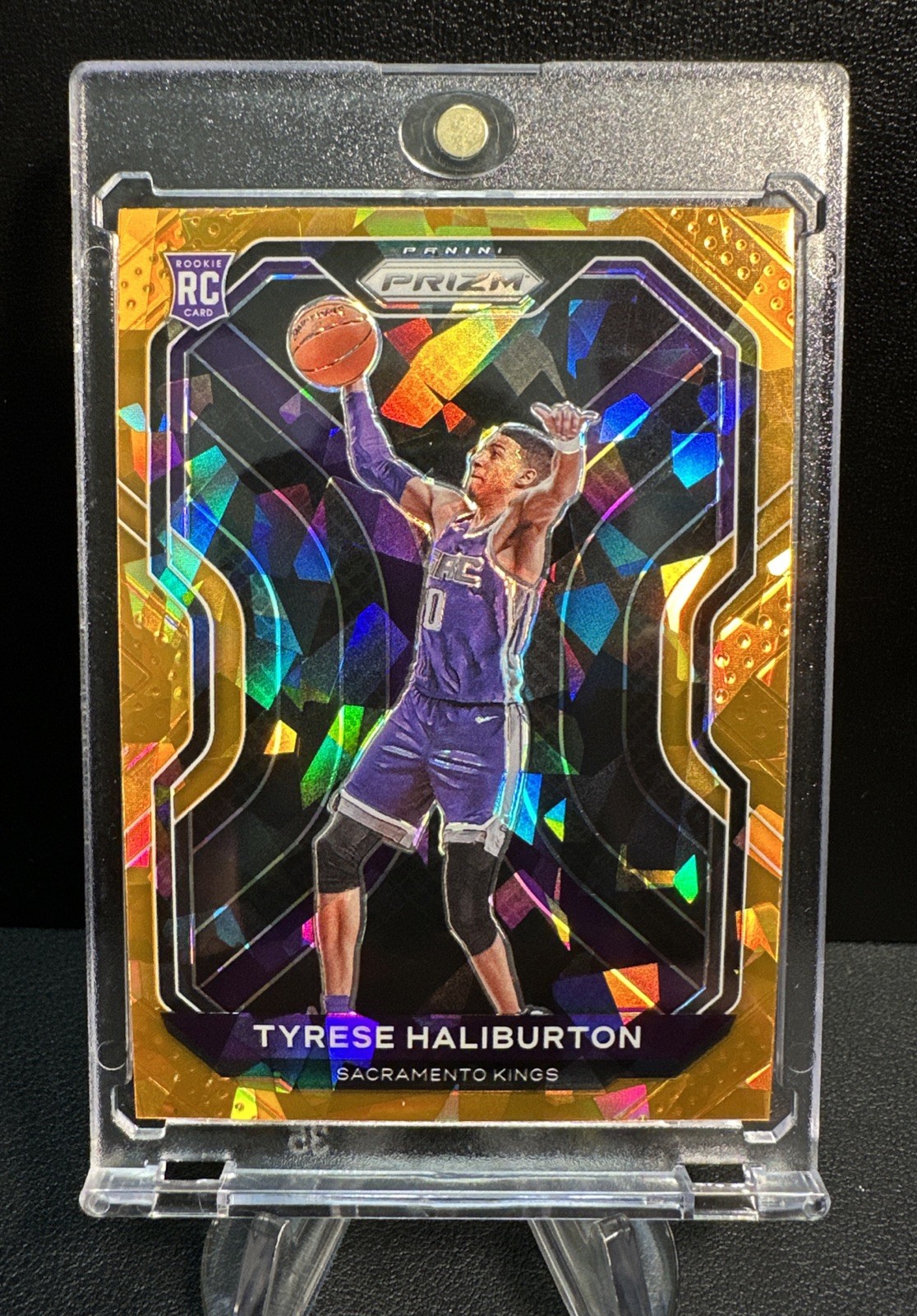 2020-21 Panini Prizm Tyrese Haliburton RC Orange Ice Prizm Rookie #262 Kings