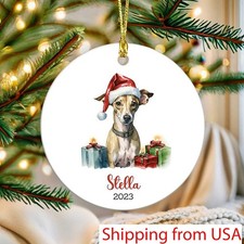 Personalized Italian Greyhound Dog Ornament 2025, Custom Dog Ornament, Gift f...