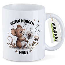 Kaffeetasse Guten Morgen Maus Geschenkidee Guten Morgen Geschenk Präsent Mitbrin