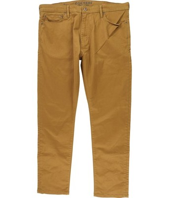 Dockers Mens Supreme Flex Tapered Slim Casual Pants, Brown, 38W x 30L