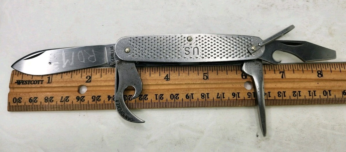 Camillus 1990 Vintage US Military Field Pocket Knife Desert Shield