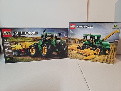 LEGO Technic 42136 John Deere 9620R Tractor + 42168 9700 Forage Harvester NEW