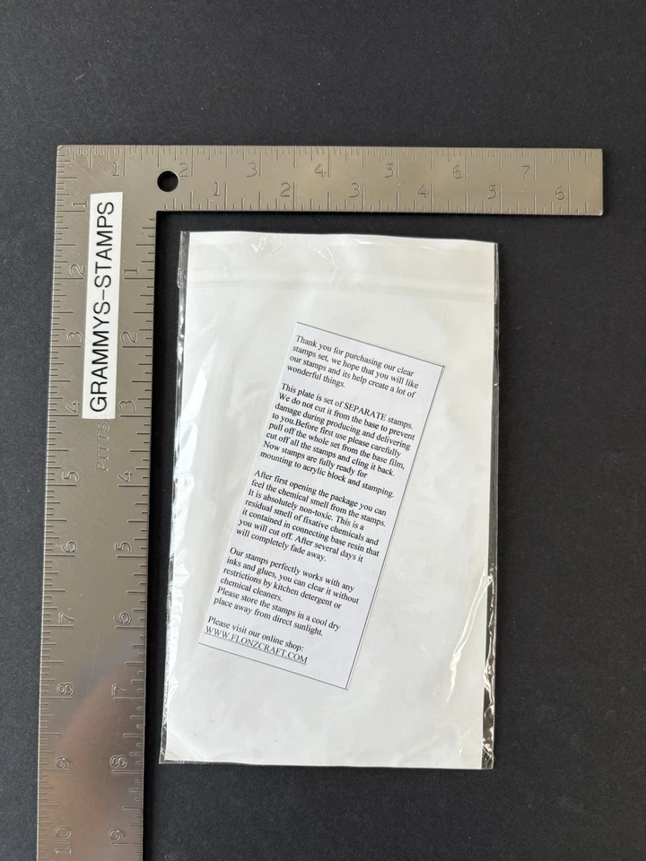 Juego de estampillas transparentes sin montar plumas rayas locas manos piernas estampado cebra Flonz Foto 3 de 3