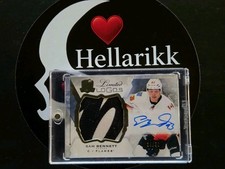 2015-16 Sam Bennett /50 The Cup Limited Logos Patch Auto #LL-SB Rookie Flames