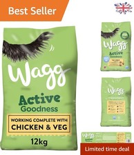 Delicious Chicken & Veg Dry Dog Food 12kg for Healthy Teeth & Active Life 1.83 per kilo