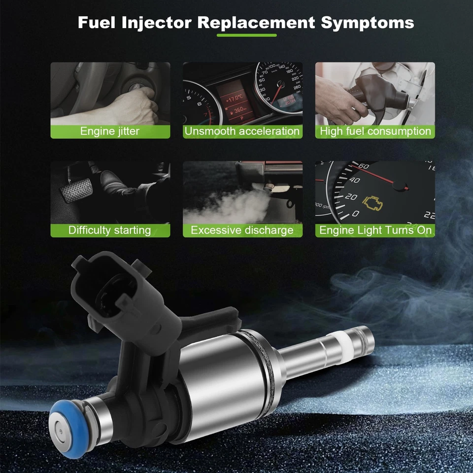 4 inyectores de combustible para Mini Cooper S 2007-2009 Peugeot 207 2008-2014 1,6 L Foto 4 de 4