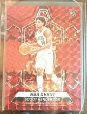 SCOOT HENDERSON | 2023-24 Panini Mosaic NBA Debut Red Mosaic Prizm RC #255 