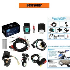 Pit Bike Wiring Harness Kit EOPOAYI 50cc-125cc CDI Coil Electric Start