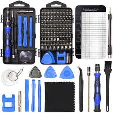 Precision Magnetic Screwdriver Set 124-Piece Electronics Tool Kit with 101 Bi...