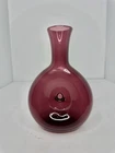 Vintage MCM Early Blenko Glass 441 Donut Vase In Amethyst 7” Stunning