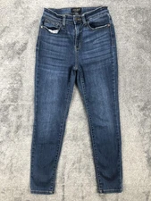 Judy Blue Jeans Womens 5/27 Blue Denim Relaxed Fit Stretch Dark Wash JB832325DK