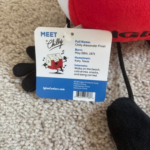 Igloo Playmate Pal Cooler Plush New W Tag Chilly Alexander Frost Stuffed Animal - Picture 8 of 11