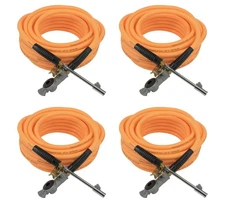 (4 Pack) Truck Tire Inflation Kit 3/8" ID w/ Air Chuck & Glad-hand