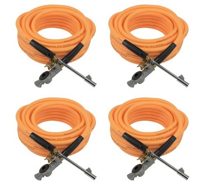 (4 Pack) Truck Tire Inflation Kit 3/8'' ID w/ Air Chuck & Glad-hand