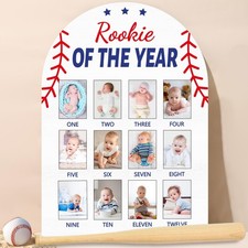 Baseball First Year Photo Board Rookie of 16.9 x 12 x 0.2 inches, Colorful