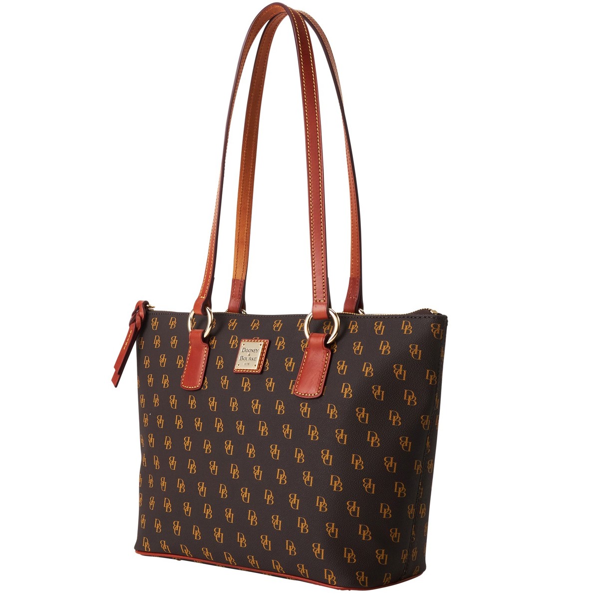 Dooney & Bourke Gretta Small Wren Zip Tote | Brown Tmoro | eBay