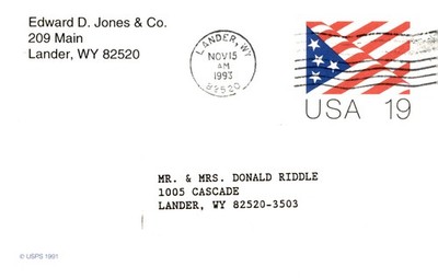 Investment Seminar by Edward D. Jones & Co., 1993 Postcard