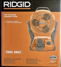 New Ridgid 18v Cordless Hybrid Jobsite Fan R860721b Tool Only