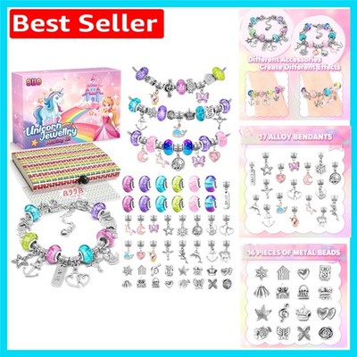 Verzaubertes Schmuckherstellungsset mit verstellbaren Armbändern - perfektes Geschenk für Mädchen