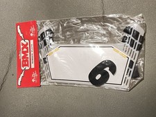 Vintage 1980s Old School BMX  Mini/cruiser Number board NOS,Team Cycle white 6 