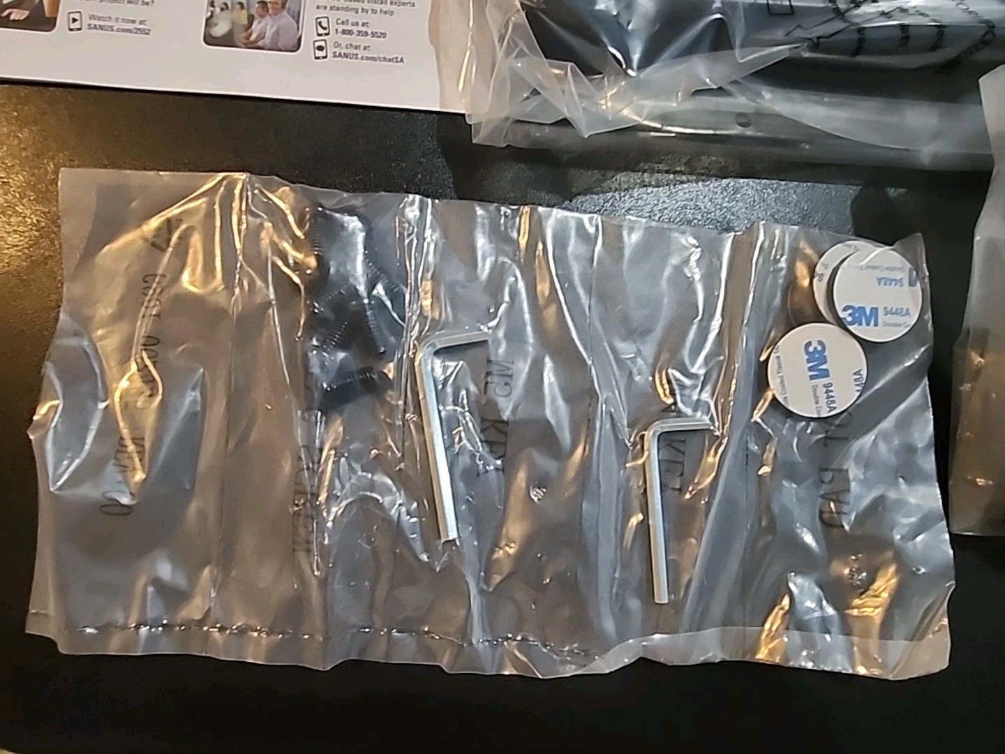 New Open Box SANUS Swiveling Black 32"-60" TV Base Mount Holds 60lbs ATVS1-B1