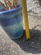 9 inch blue plant pot