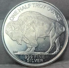 1/2 oz .999 Fine Silver Round - Buffalo Round - CH-BFh