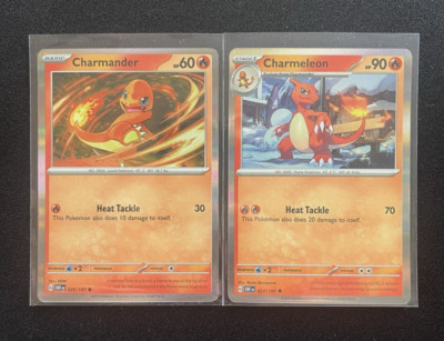 Pokemon Charmander and Charmeleon Holo Promo OBF 026/027 | eBay