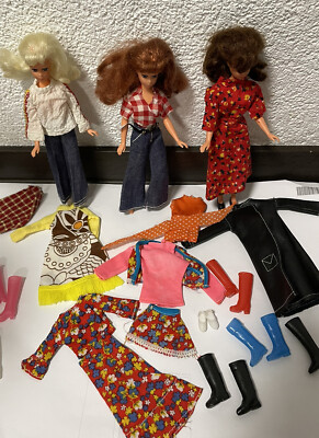 vintage PETRA PLASTY Lundby Peggy 70s Giant Konvolut Blond Red Head Brunette