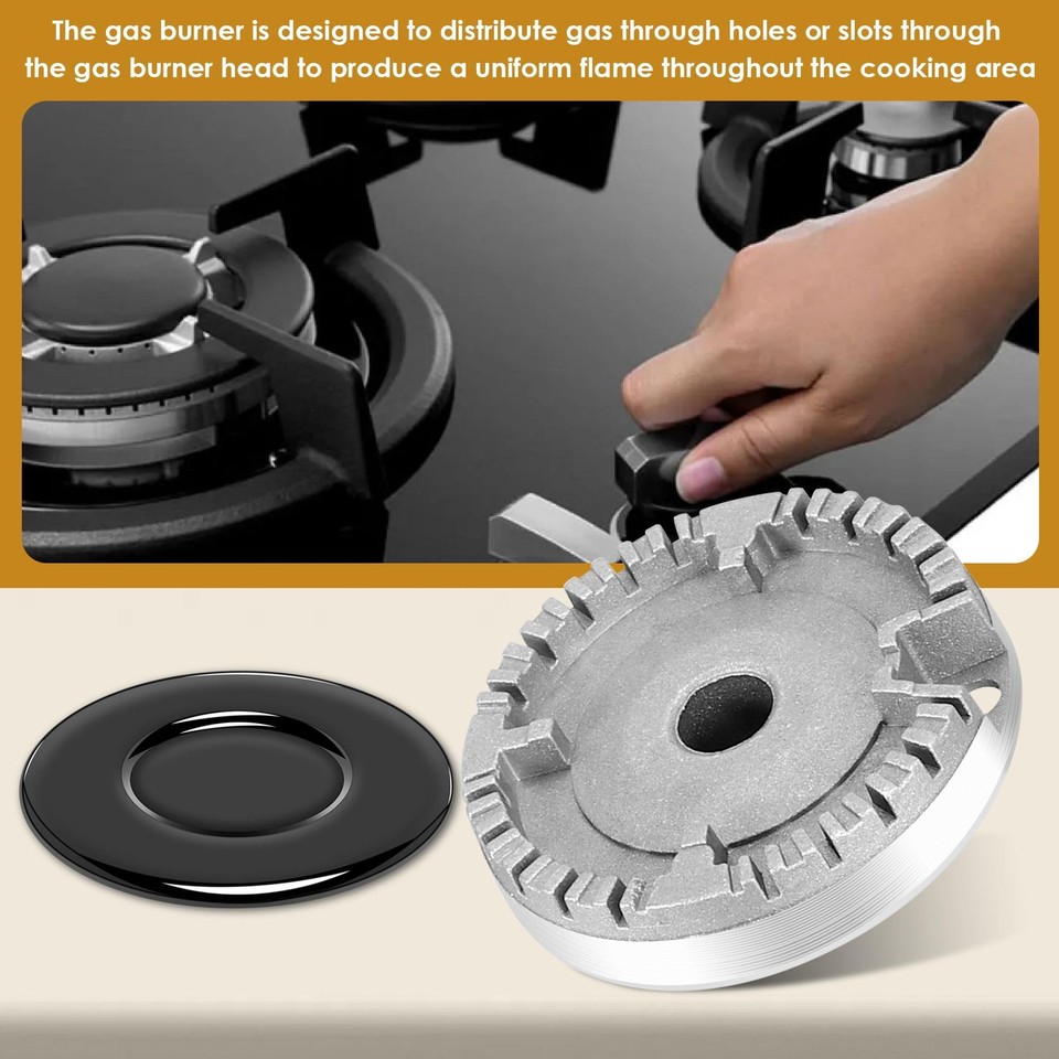 4pcs Gas Hob Kitchen Burner Crown Flame Cap Kit Cooker Hat Professional