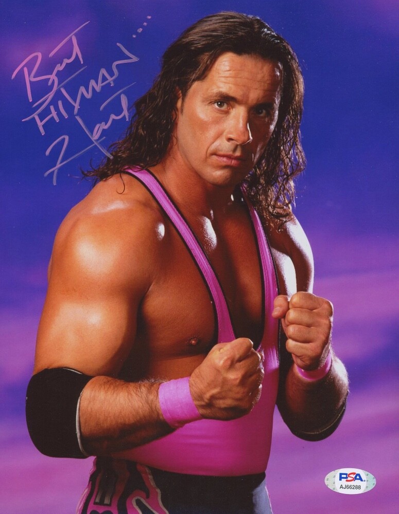 Bret Hitman Hart Signed WWE 8x10 Photo PSA COA A8 | eBay