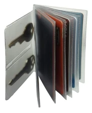 2 Plastic Wallet Insert Replacement Picture Card Holder Trifold 6 Pg