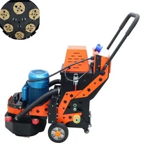 Hand-push Polishing Machine Cement Ground Grinder 6-Head Chassis 220V