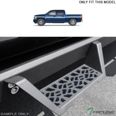 Topline For 07-18 Silverado/Sierra Crew Modular Drop Step Nerf Bars - Matte Blk