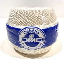 Cebelia DMC 3-Chord Crochet Thread 569 Yards Size 30 Ecru Lot 031725 NEW