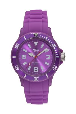 NEO watch NICE-1 Damen Herren Uhr Armbanduhr Purple Silikonarmband N1-014