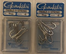 Gamakasu “Treble 4X Strong” Replacement Hooks For Big Game Fishing Lures