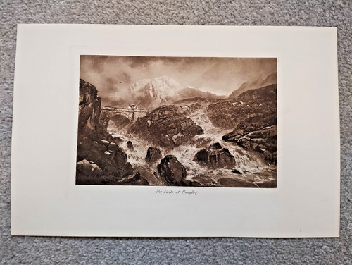 The Falls of Benglog - Antique Print - 1894