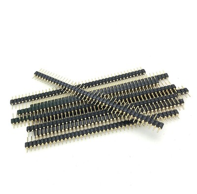 5PCS Single Row 40Pin 2.54mm Round Male Pin Header gold plated machined NEW 
