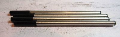 SET OF 4 BLACK FINE METAL ROLLERBALL Refills -fit  Rotring Core Rollerball Pens