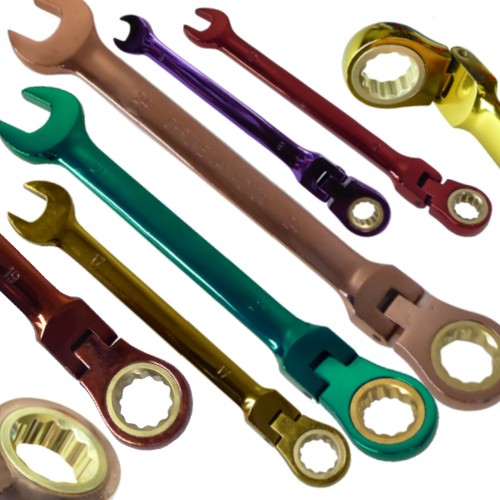 Ratchet Spanners Flexi Coloured Metric 8, 10, 13, 17, 19, 21 & 24mm