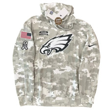 Philadelphia Eagles Nike 2024 Salute to Service Club Fleece Pullover Hoodie NFL