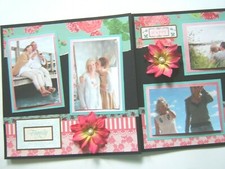 Premade Family Scrapbook Pages,12 by 12 Heritage Layouts, Family Layouts