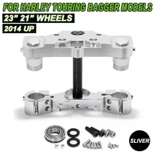 11 Deg 26"23" Wheels Raked Triple Trees Kit For Harley Touring Road Glide 14-24