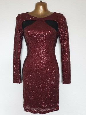 berry sequin bodycon dress