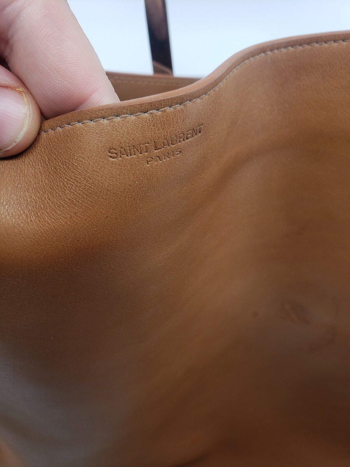 Saint Laurent YSL Borsa Hobo Donna Tag in Pelle Sella Liscia MARRONE $2390
