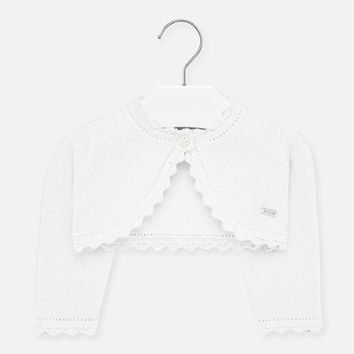 Mayoral Baby Girls Silver Lurex Scallop Edged Bolero Cardigan 306 Sale Ebay